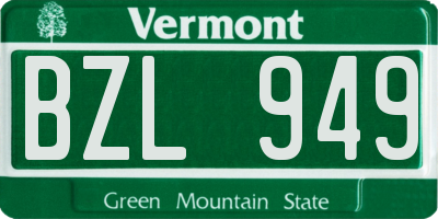 VT license plate BZL949