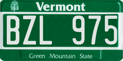 VT license plate BZL975