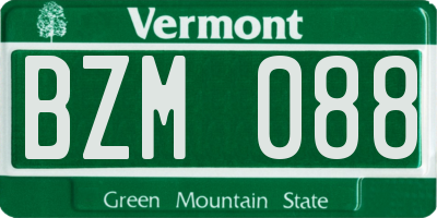 VT license plate BZM088