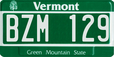 VT license plate BZM129
