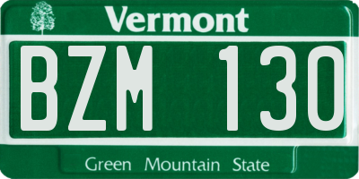 VT license plate BZM130