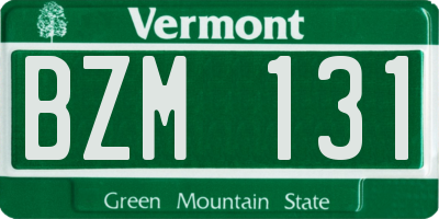 VT license plate BZM131
