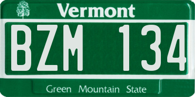 VT license plate BZM134