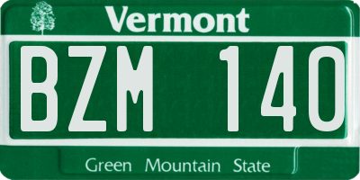 VT license plate BZM140