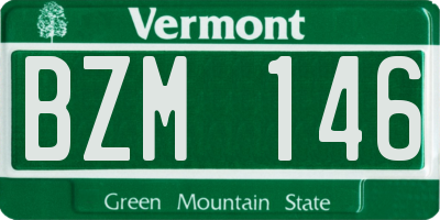 VT license plate BZM146