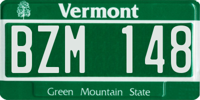 VT license plate BZM148