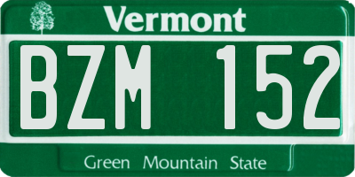 VT license plate BZM152