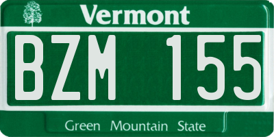 VT license plate BZM155