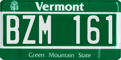 VT license plate BZM161