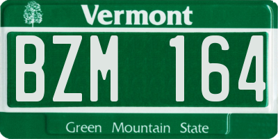 VT license plate BZM164