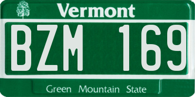 VT license plate BZM169
