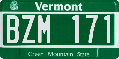 VT license plate BZM171