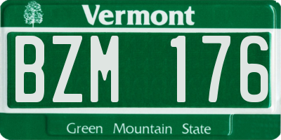 VT license plate BZM176