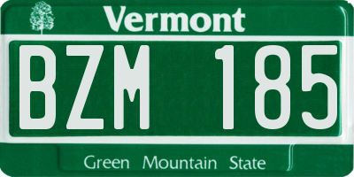 VT license plate BZM185