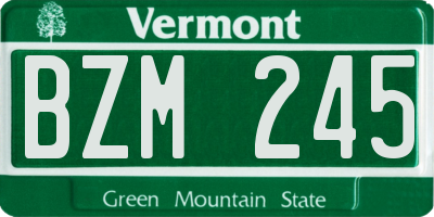VT license plate BZM245