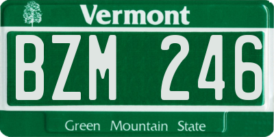 VT license plate BZM246
