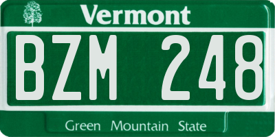VT license plate BZM248
