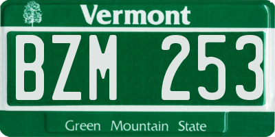 VT license plate BZM253