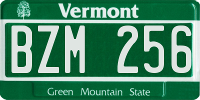 VT license plate BZM256
