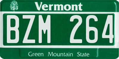 VT license plate BZM264