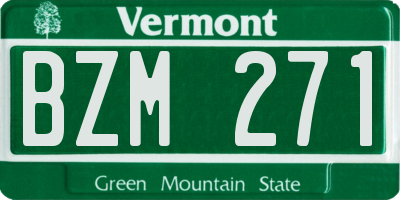 VT license plate BZM271