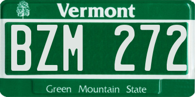 VT license plate BZM272