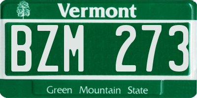 VT license plate BZM273