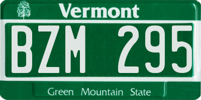 VT license plate BZM295