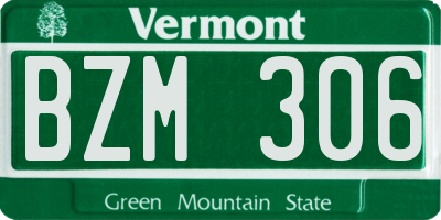 VT license plate BZM306