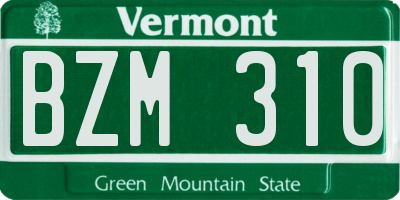 VT license plate BZM310