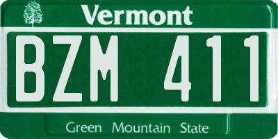 VT license plate BZM411