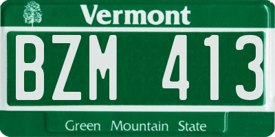 VT license plate BZM413