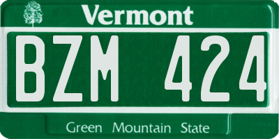 VT license plate BZM424
