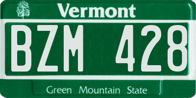 VT license plate BZM428