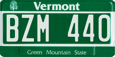 VT license plate BZM440