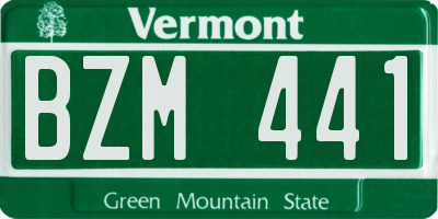 VT license plate BZM441