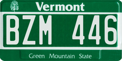 VT license plate BZM446
