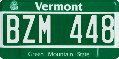 VT license plate BZM448