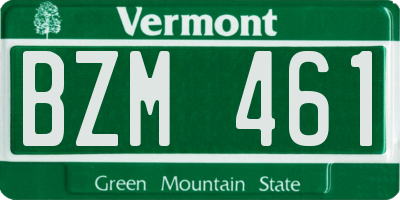 VT license plate BZM461