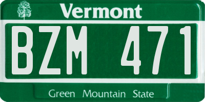 VT license plate BZM471