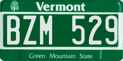 VT license plate BZM529