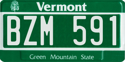 VT license plate BZM591