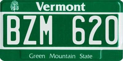 VT license plate BZM620