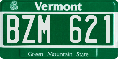 VT license plate BZM621