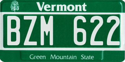 VT license plate BZM622