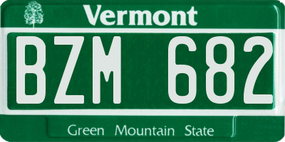 VT license plate BZM682