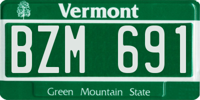 VT license plate BZM691