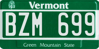 VT license plate BZM699