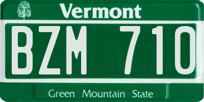 VT license plate BZM710