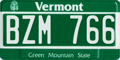 VT license plate BZM766
